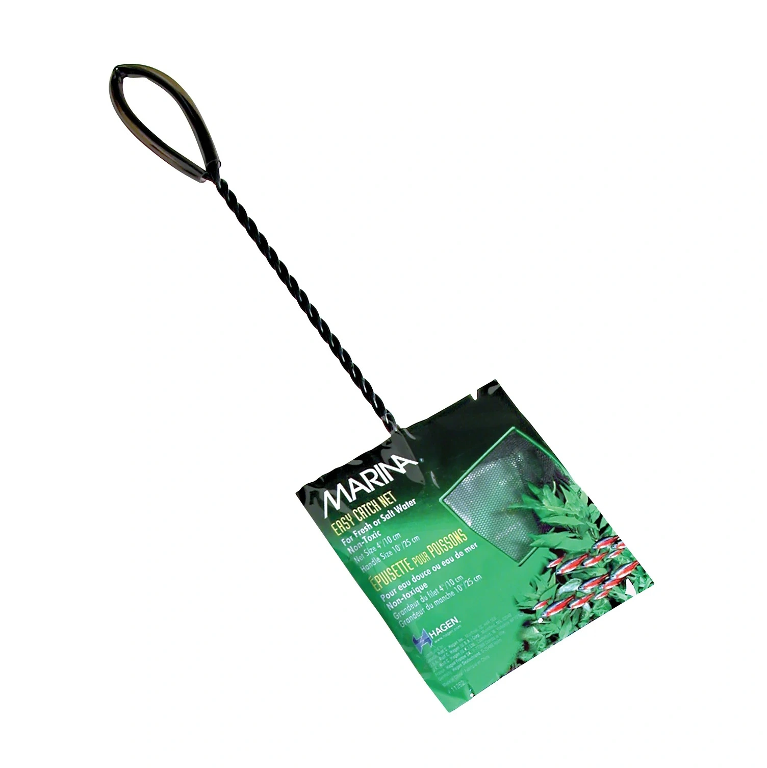 Hagen Fiskenet grovmasket 10 cm Sort